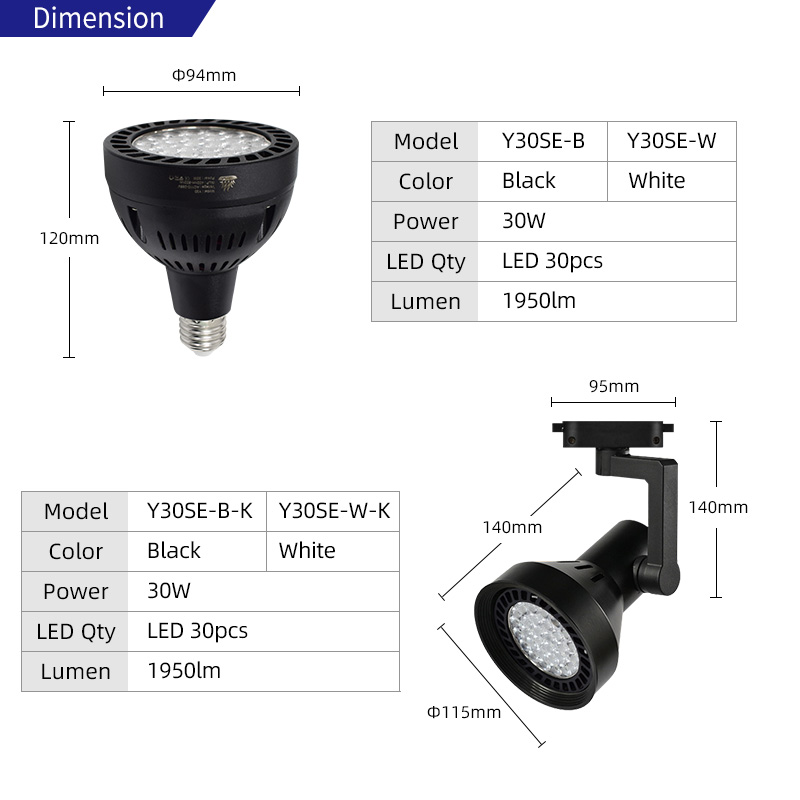 Grow Light Led - Y30SE Полный спектр алюминиевых светодиодных лампочек