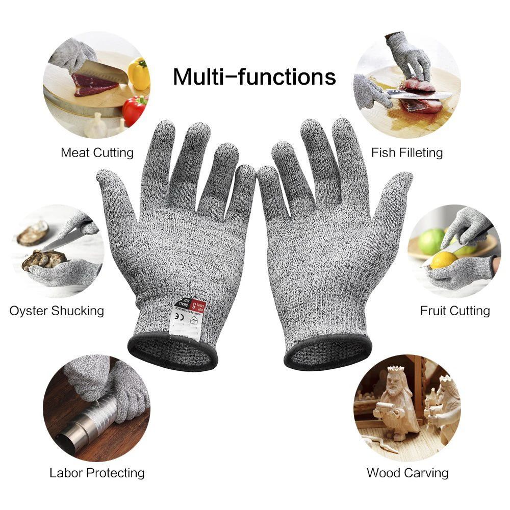 Garden Gloves - Перчатки строительные противопорезные HPPE 5-го уровня,
