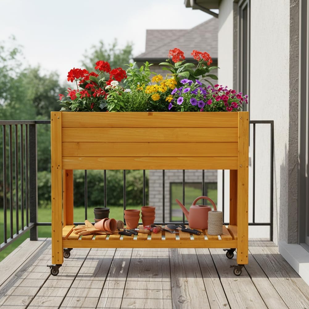 Мобильная деревянная приподнят – обзор и цена Raised Garden Bed