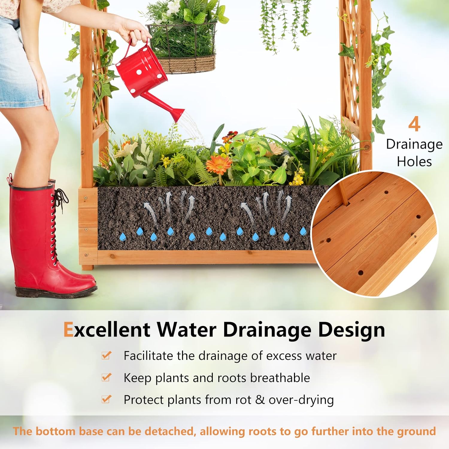Деревянная приподнятая грядка  – обзор и цена Raised Garden Bed