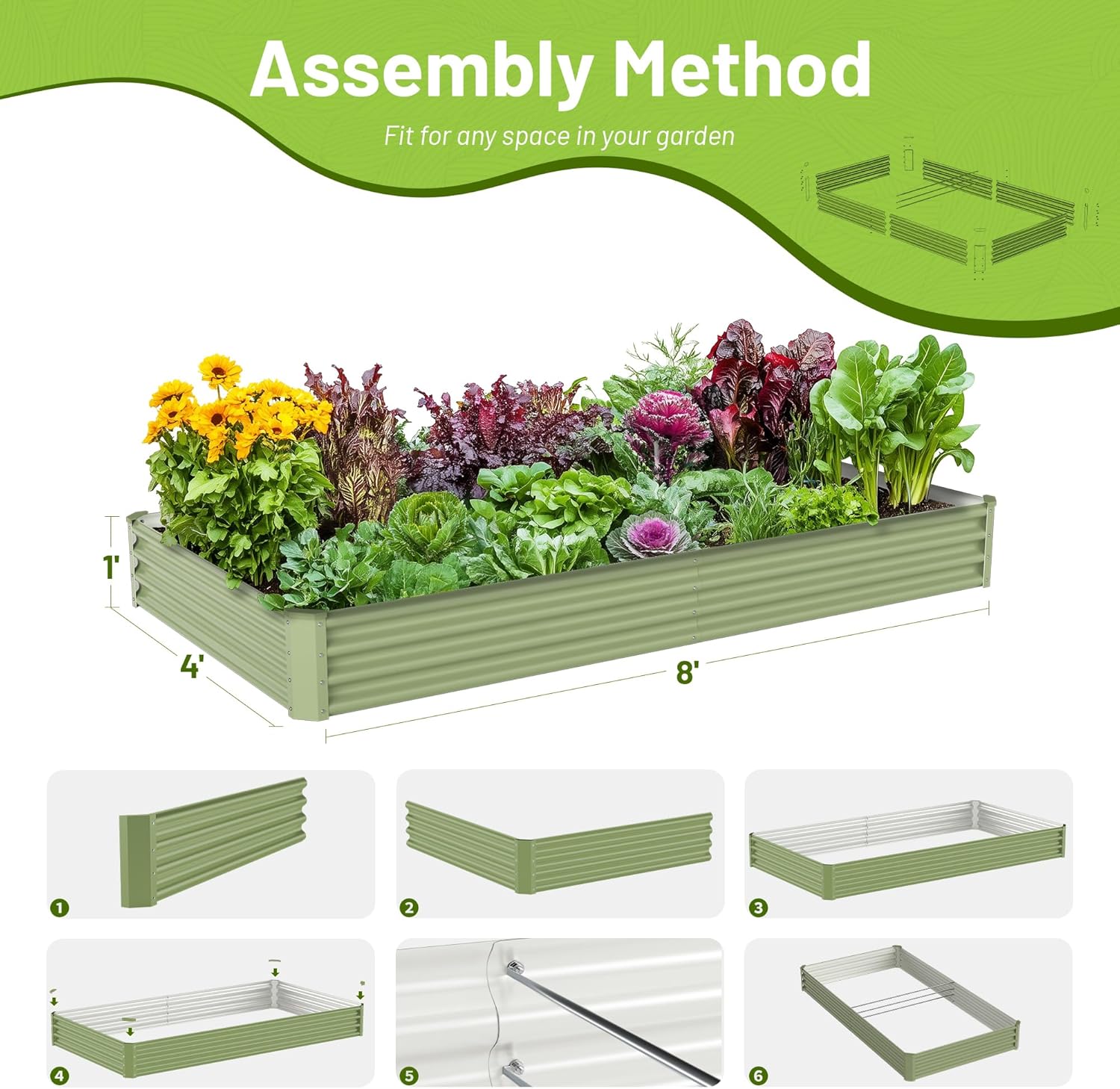 Металлическая оцинкованная гря – обзор и цена Raised Garden Bed
