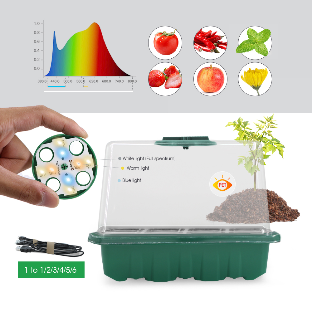 Светодиодные детские горшки с  – обзор и цена Seed Starter Tray