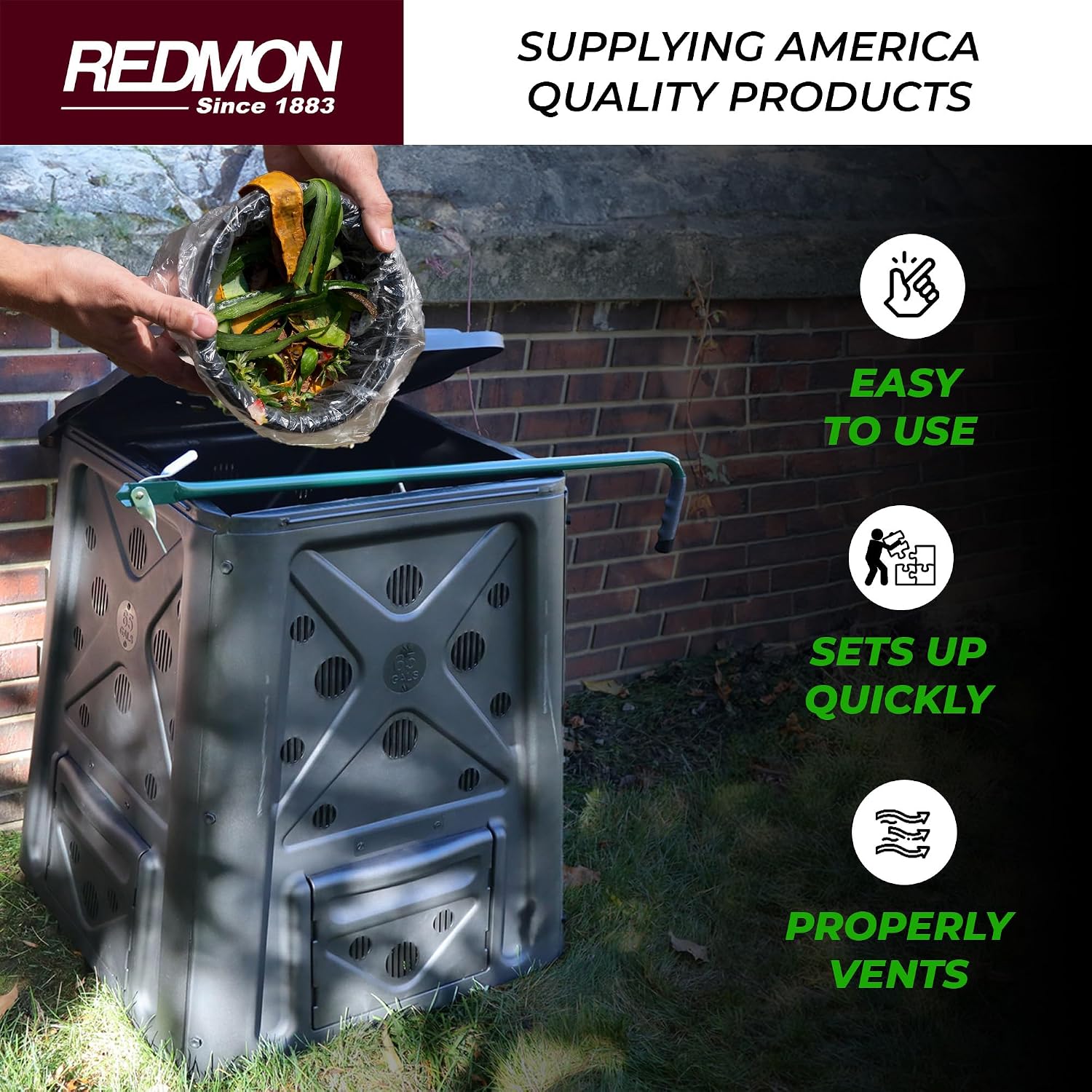 Контейнер для компоста Redmon  – обзор и цена Compost Bin