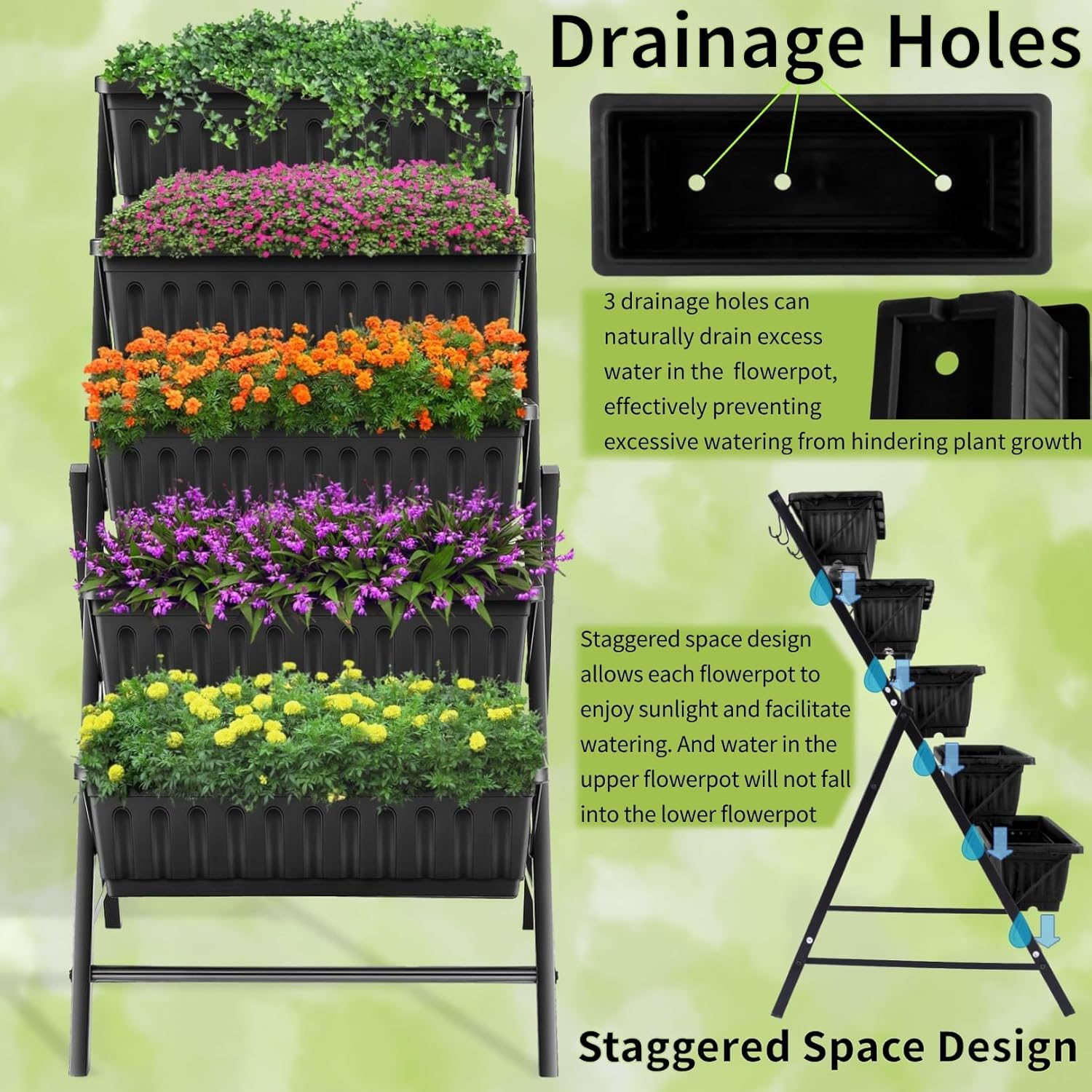 Металлическая 5-ярусная вертик – обзор и цена Vertical Planter