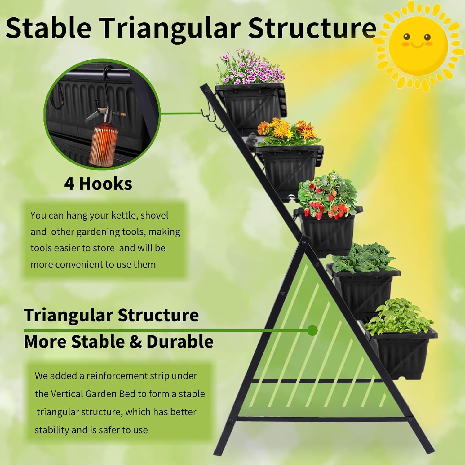 Металлическая 5-ярусная вертик – обзор и цена Vertical Planter
