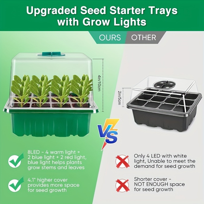 Светодиодный светильник для вы – обзор и цена Seed Starter Tray