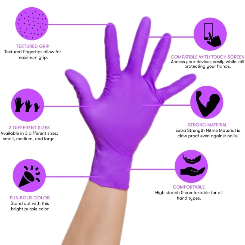50/100 шт. фиолетовые нитрилов – обзор и цена Garden Gloves